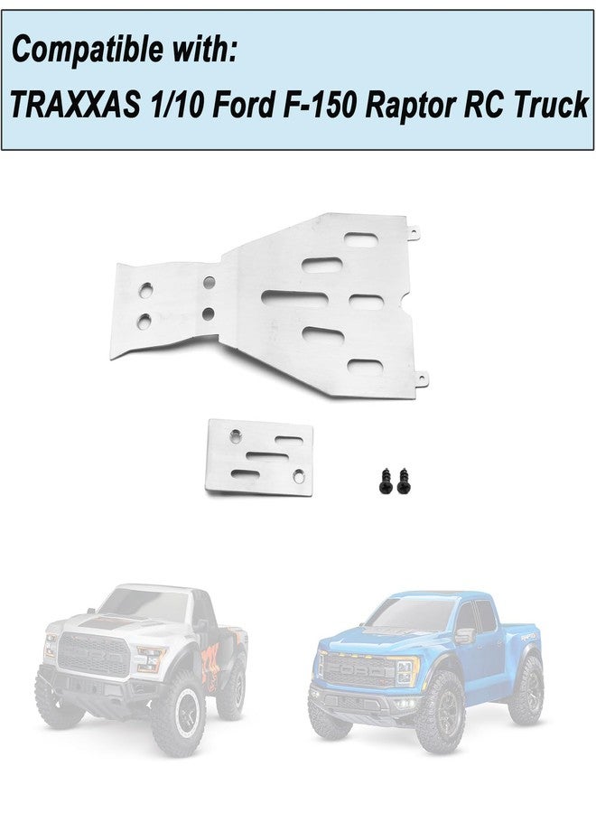 لوحة حماية هيكل من الفولاذ المقاوم للصدأ من XSYGO لشاحنة TRAXXAS 1/10 Ford F-150 Raptor RC، قطع غيار مطورة، لوحة حماية - Image 2